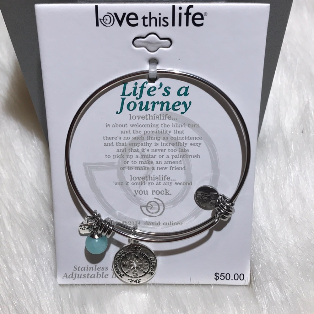 Love this life stainless steal adjustable bracelet